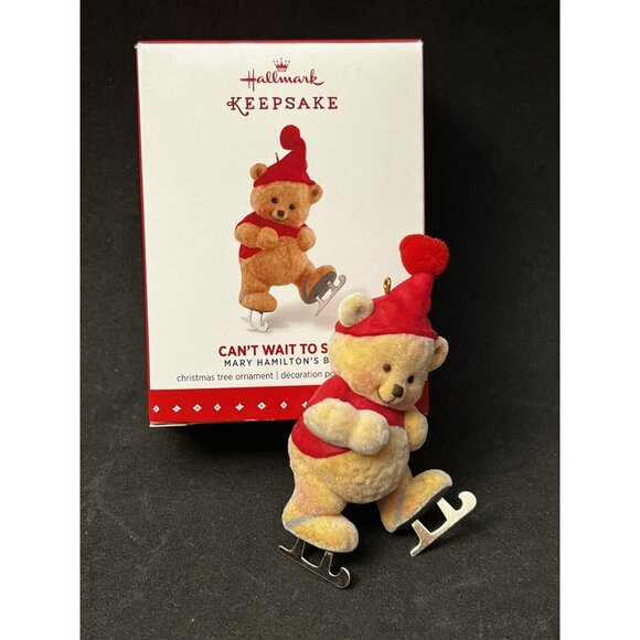 2015 Hallmark Can’t Wait To Skate Mary Hamilton’s Bear Christmas Ornament HM11 - Picture 4 of 5
